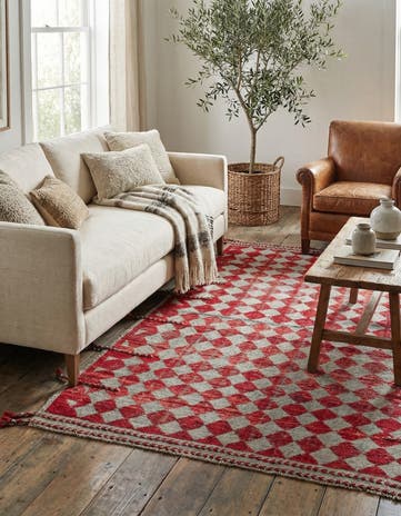 5' x 7' 4 Hand Knotted Moroccan Wool Rug