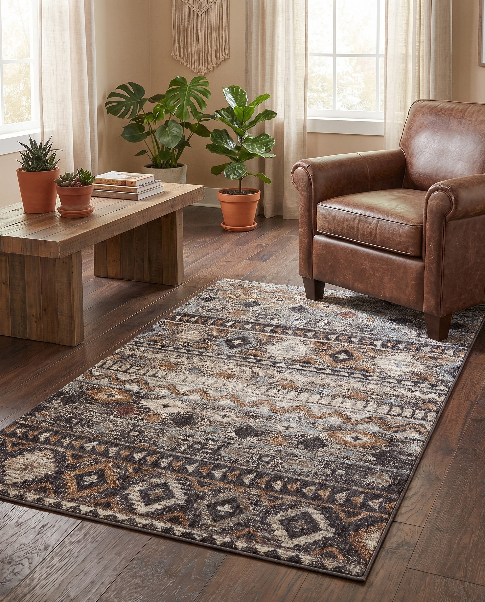 4' x 6' Eco Southwestern Rug