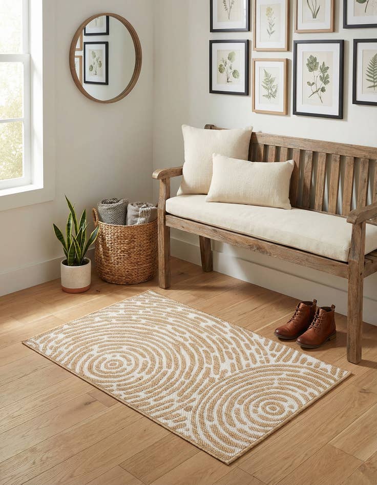 Detail image of  2' x 3'  Washable Modern Indoor / Outdoor Rug