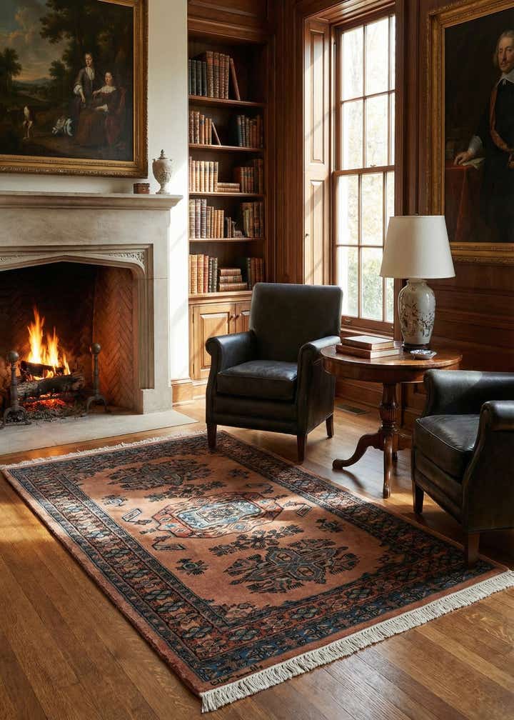 3' 3 x 4' 11 Hand Knotted Bokhara Oriental Wool Rug