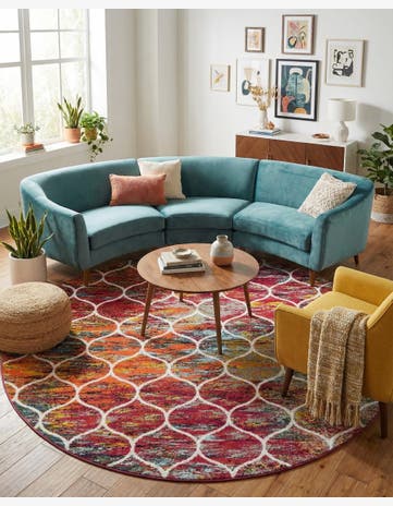 Trellis Frieze Round Rug