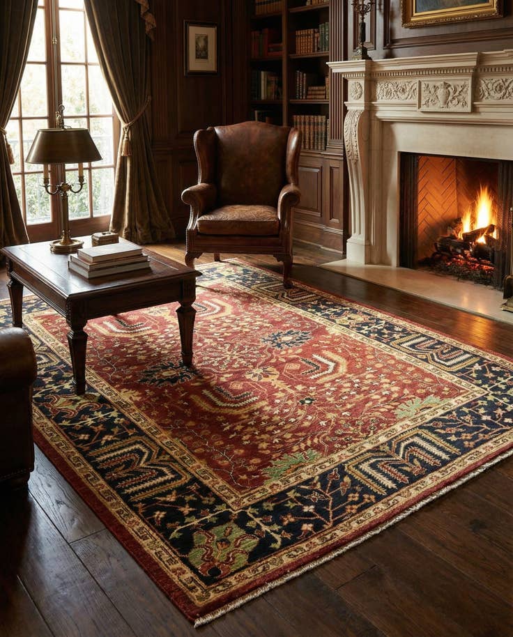 Detail image of 5' 9 x 7' 9 Hand Knotted Ariana Ziegler Rug