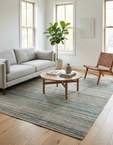 5' 5 x 8' Hand Woven Kilim Modern Wool Rug
