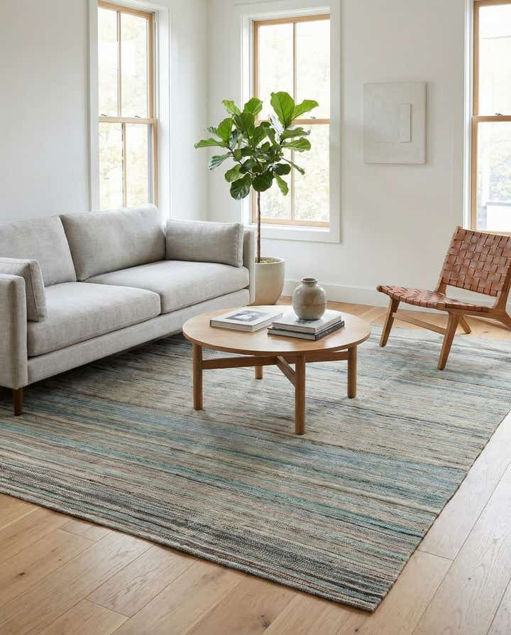 5' 5 x 8' Hand Woven Kilim Modern Wool Rug