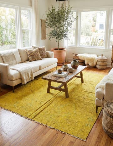 5' 4 x 6' 7 Hand Woven Kilim Fars Square Rug