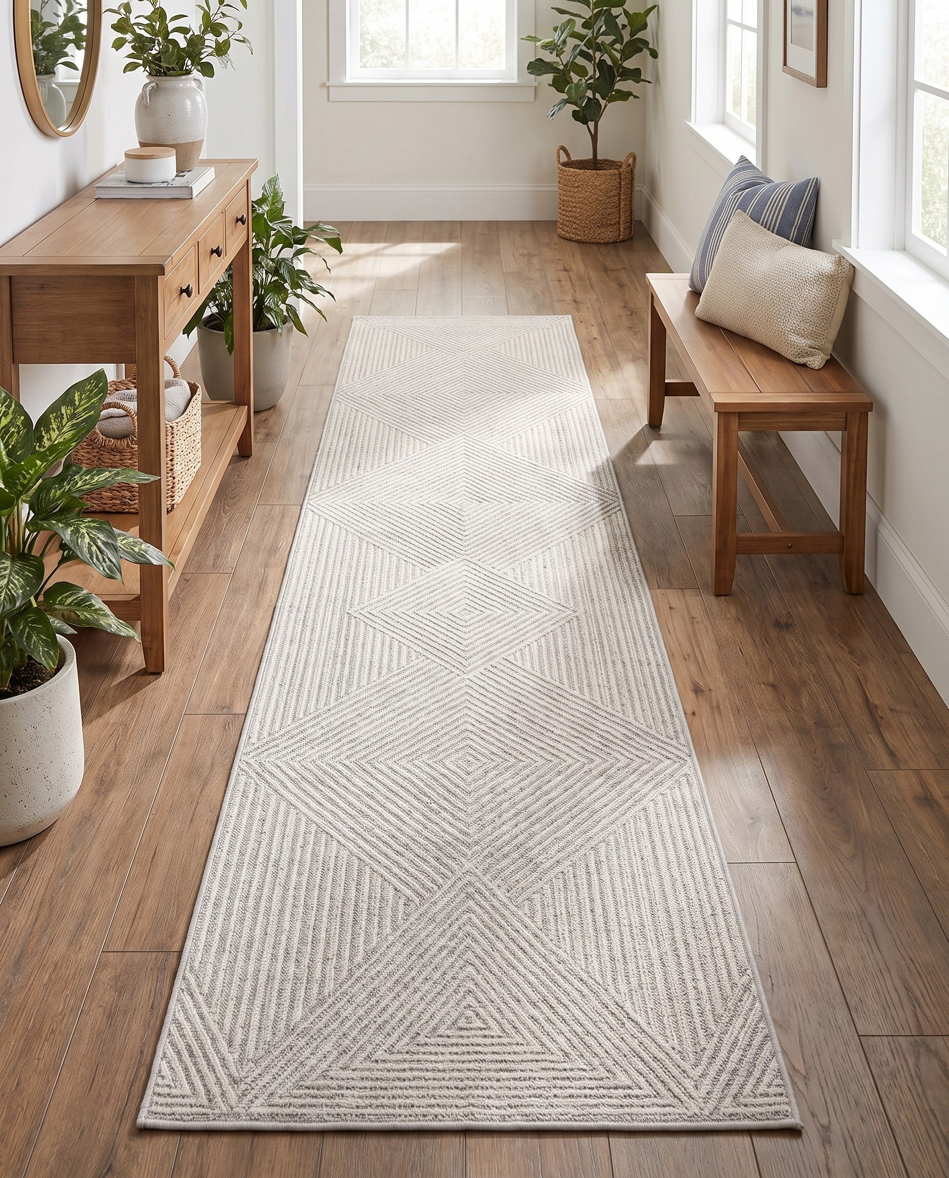 2' 7 x 12' Easy-Clean Sabrina Soto Indoor / Outdoor Runner Rug