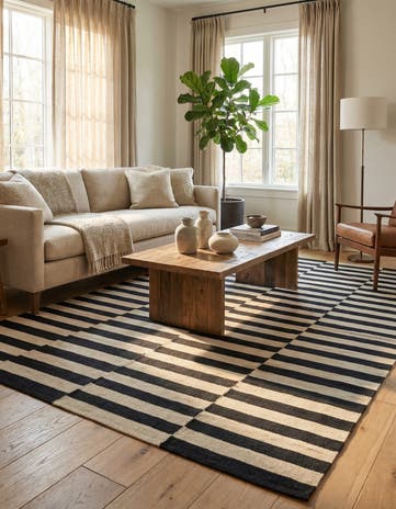 5' 5 x 7' 10 Hand Woven Kilim Modern Wool Rug