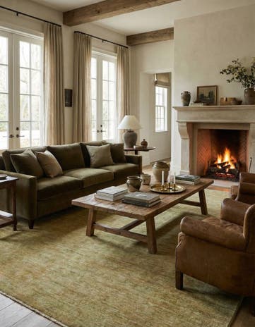 5' 7 x 7' 6 Hand Knotted Over-Dyed Ziegler Rug