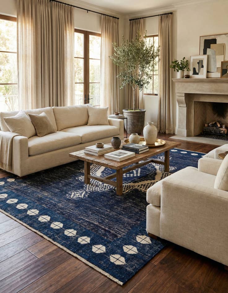 Detail image of 10' 7 x 14' 5  Hand Knotted Moroccan Wool Rug