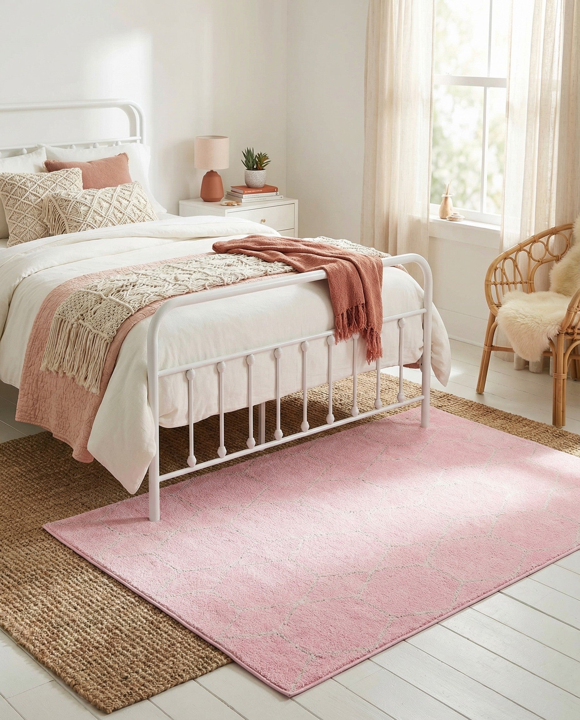  4' x 6' Lattice Frieze Rug