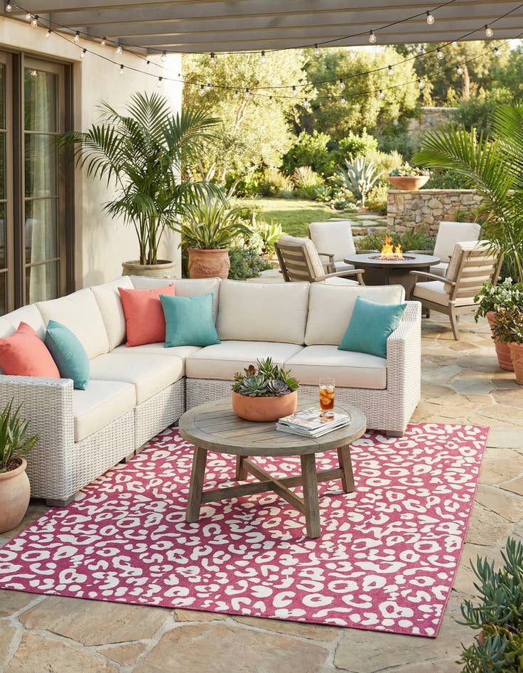 Detail image of  10' x 10'  Washable Safari Indoor / Outdoor Square Rug