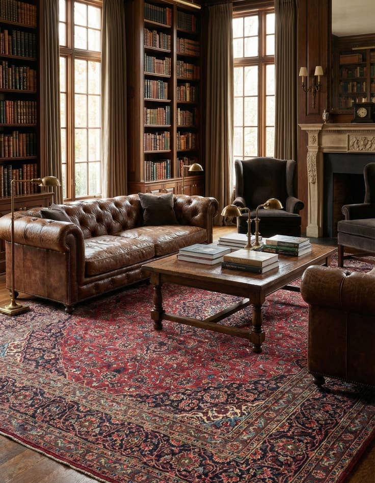 Detail image of 9' 7 x 12' 8  Hand Knotted Mashad Persian Wool Rug