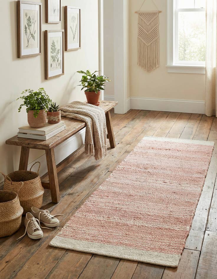 Detail image of  2' x 5' 1  Hand Woven Lariat Runner Rug