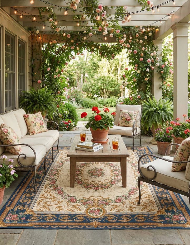 7' 10 x 10' Easy-Clean Traditional Indoor / Ou...