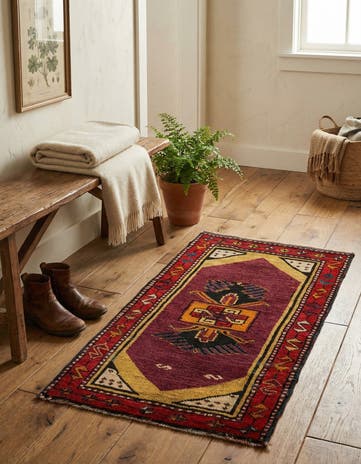 1' 9 x 3' 1 Hand Knotted Anatolian Wool Rug