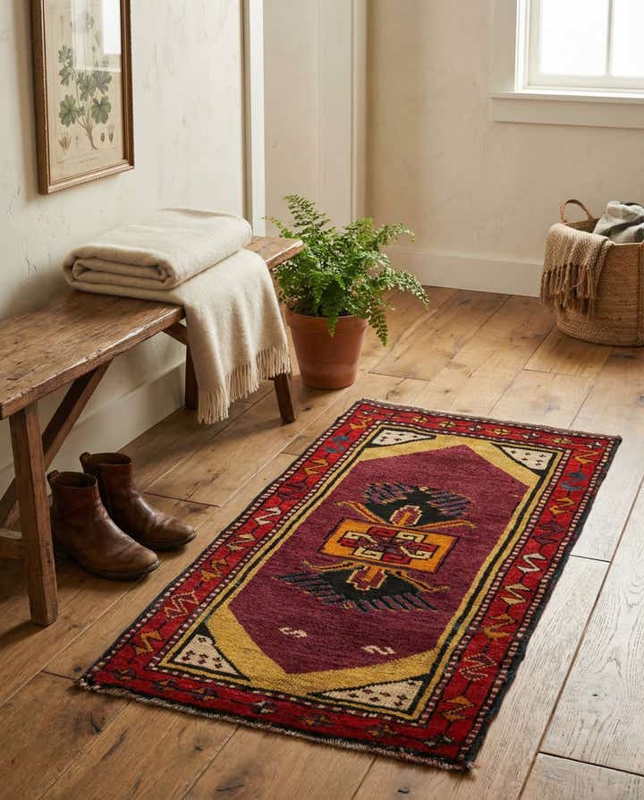 1' 9 x 3' 1 Hand Knotted Anatolian Wool Rug