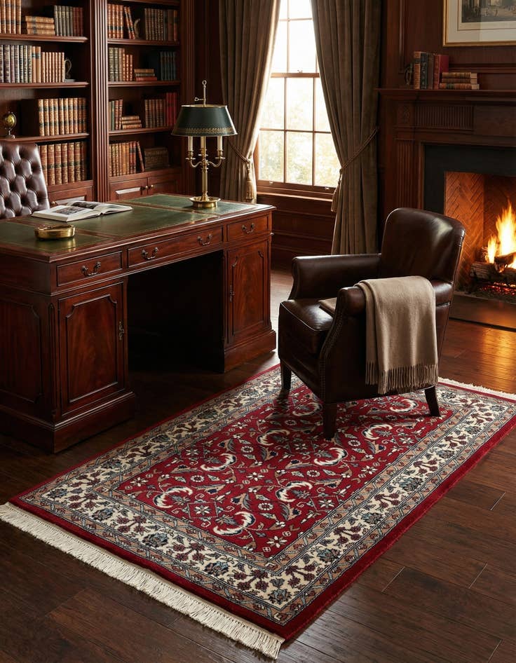 Detail image of  3' 2 x 5' 2  Hand Knotted Lahour Wool Rug