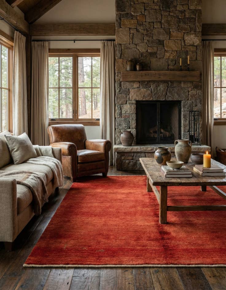 Detail image of 5' 1 x 6' 6 Gabbeh Shouli Wool Rug