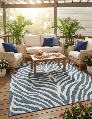 7' 10 x 11' Easy-Clean Safari Indoor / Outdoor Rug