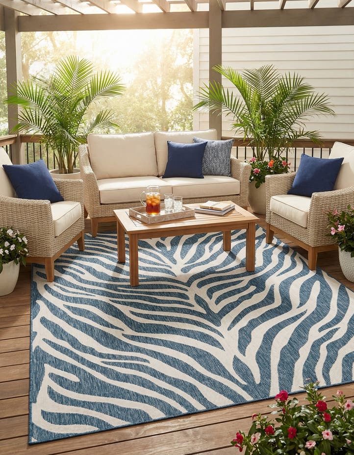 7' 10 x 11' Easy-Clean Safari Indoor / Outdoor...