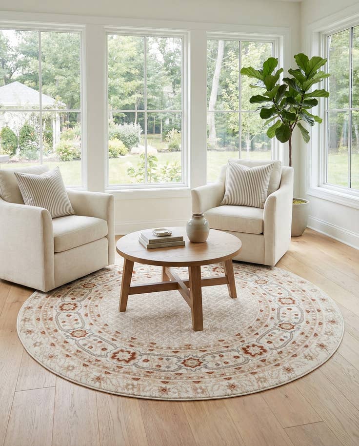 Detail image of 5' 3 x 5' 3 Charlotte Round Rug