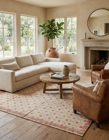8' x 10' 9 Hand Knotted Darya Wool Rug