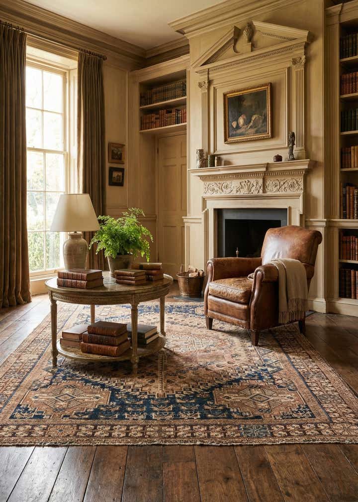 5' 10 x 7' 9 Hand Knotted Ultra Vintage Persian Wool Rug