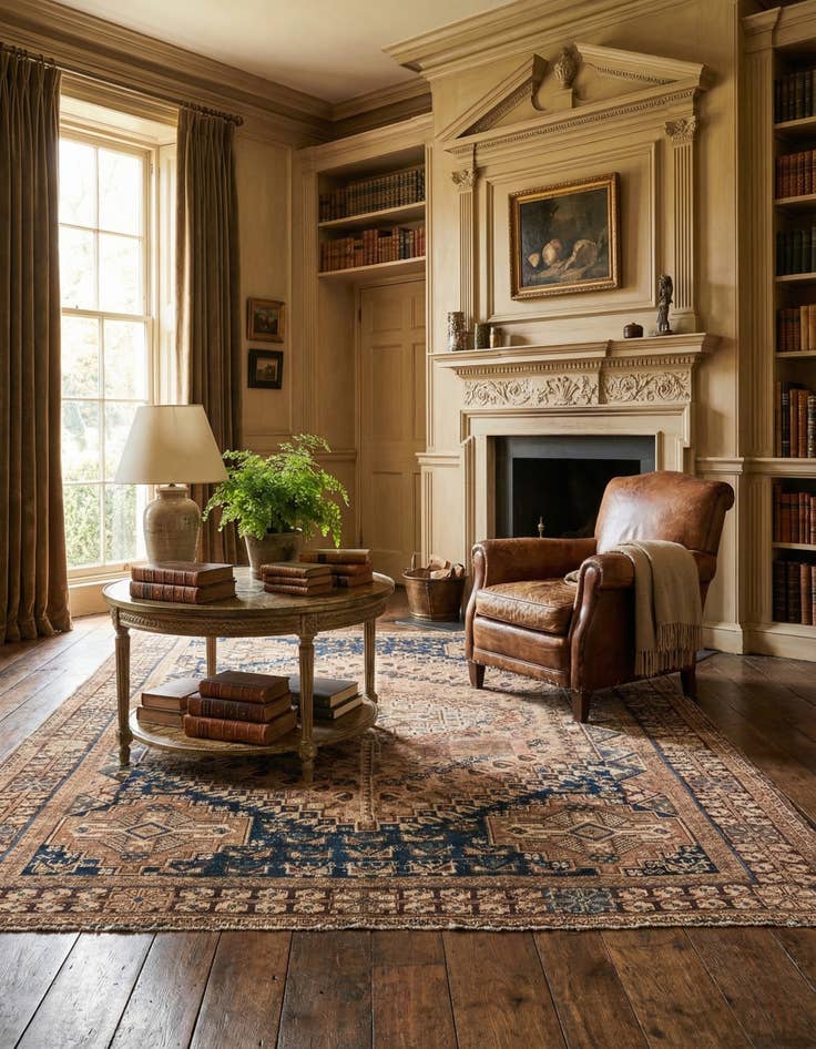 Detail image of 5' 10 x 7' 9 Hand Knotted Ultra Vintage Persian Wool Rug