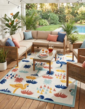 9' x 12' Easy-Clean Belize Indoor / Outdoor Rug