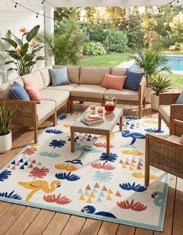 9' x 12' Easy-Clean Belize Indoor / Outdoor Rug