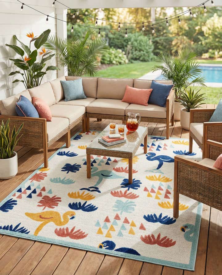 9' x 12' Easy-Clean Belize Indoor / Outdoor Rug