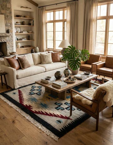 7' 7 x 10' 1 Hand Knotted Moroccan Wool Rug