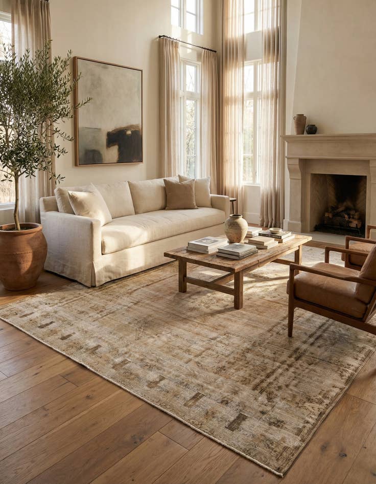 Detail image of  9' 9 x 12' 7  Hand Knotted Ultra Vintage Persian Wool Rug