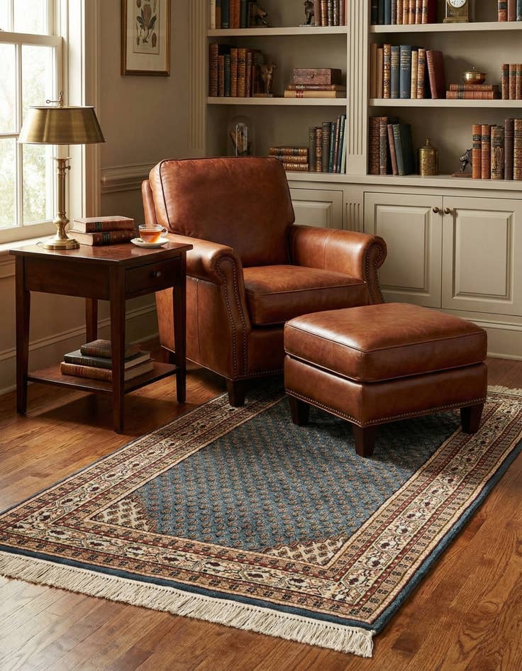 Detail image of 3' x 5' 3  Hand Knotted Mir Oriental Wool Rug