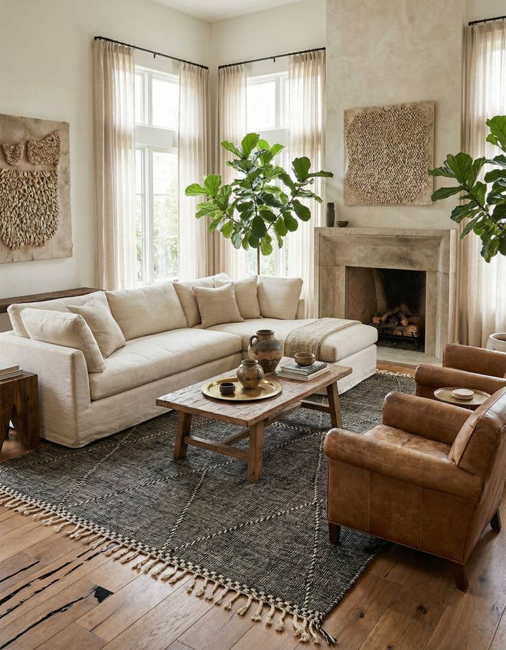 Detail image of 9' x 13' 3  Hand Knotted Moroccan Wool Rug