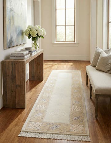 2' 9 x 9' 9 Hand Knotted Darya Wool Runner Rug