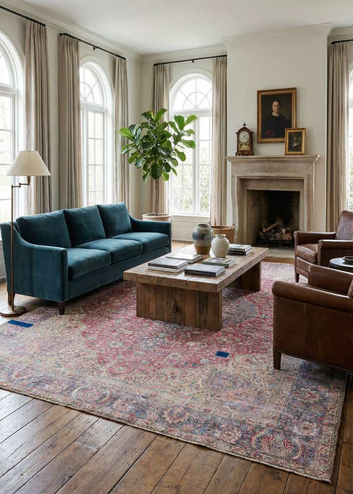 9' x 13' 2 Hand Knotted Ultra Vintage Persian Wool Rug