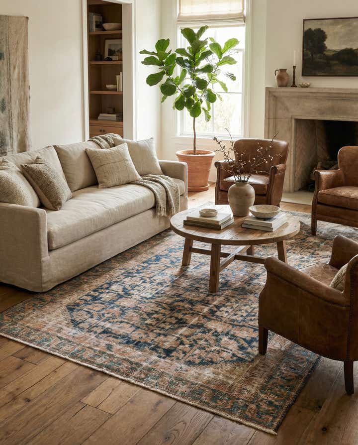4' 10 x 8' 10 Hand Knotted Ultra Vintage Persian Wool Rug