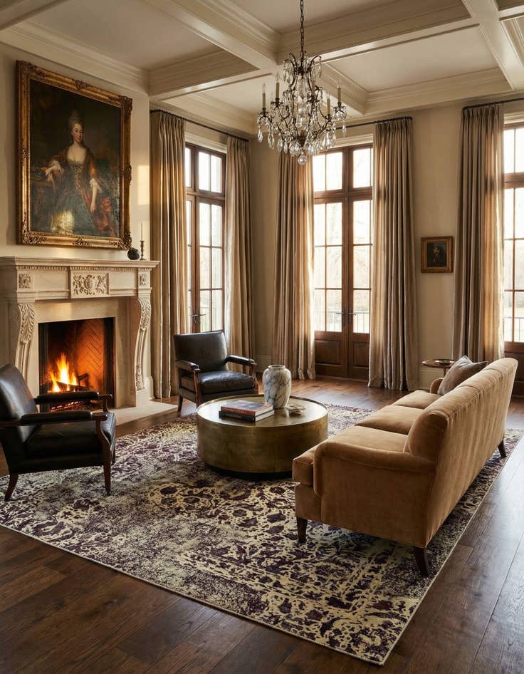 Detail image of 8' 1 x 11' 7 Vintage Royal Wool Rug