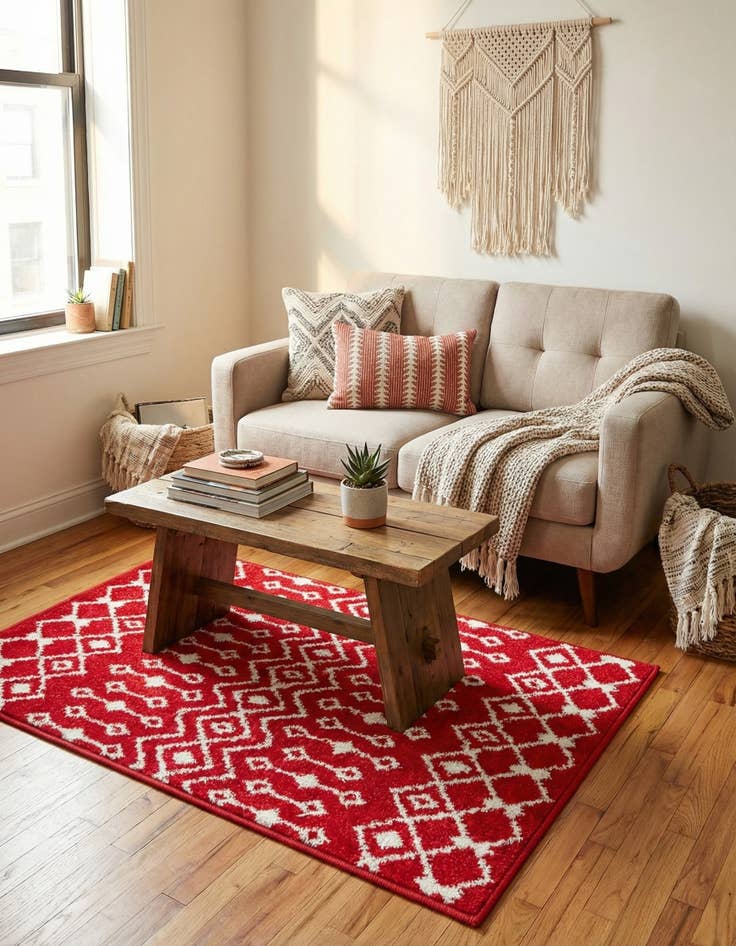 Detail image of 2' x 3' Moroccan Trellis Rug