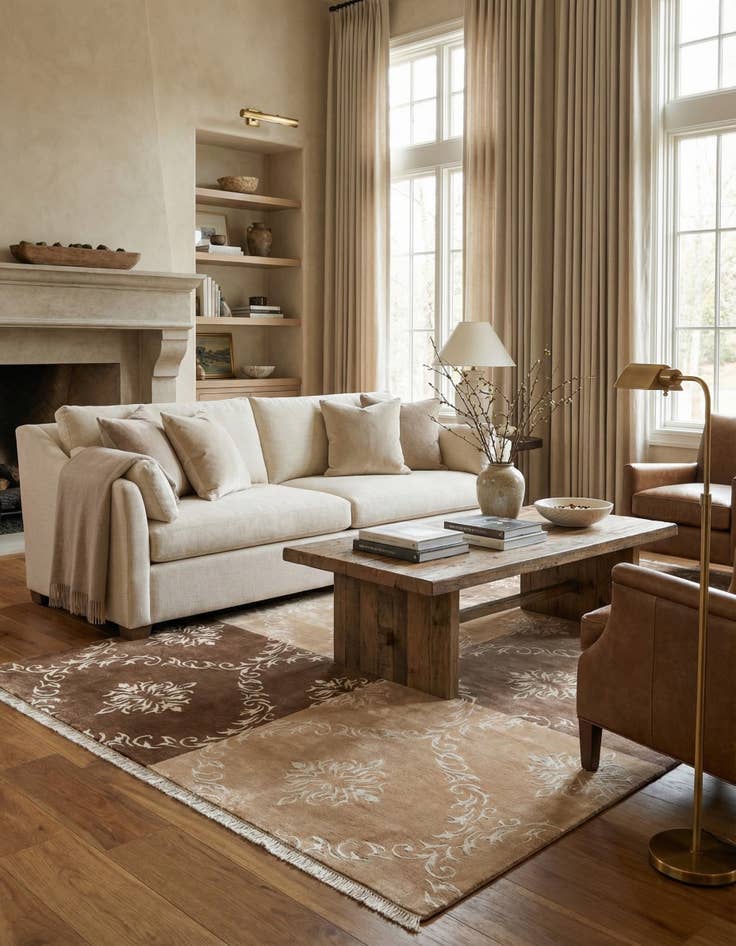 Detail image of 6' 7 x 9' 10  Hand Knotted Darya Wool Rug