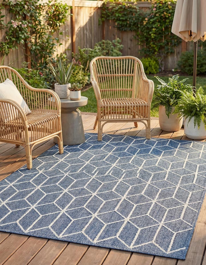 5' 3 x 8' Easy-Clean Lattice Indoor / Outdoo...