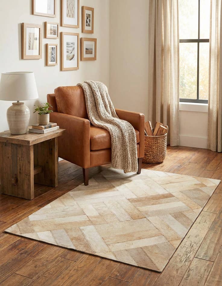 Detail image of  2' 1 x 3' Cowhide Rug