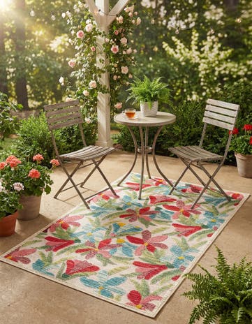 4' x 6' Easy-Clean Casablanca Indoor / Outdoor Rug