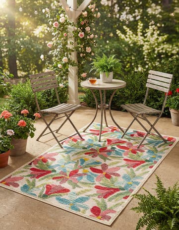 4' x 6' Easy-Clean Casablanca Indoor / Outdoor Rug