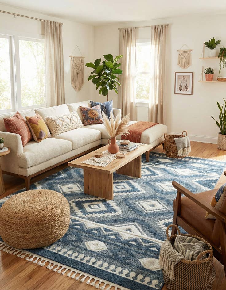 Detail image of  9' 6 x 14' 3 Boho Rug