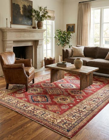 5' 11 x 8' 2 Hand Knotted Kazak Oriental Rug