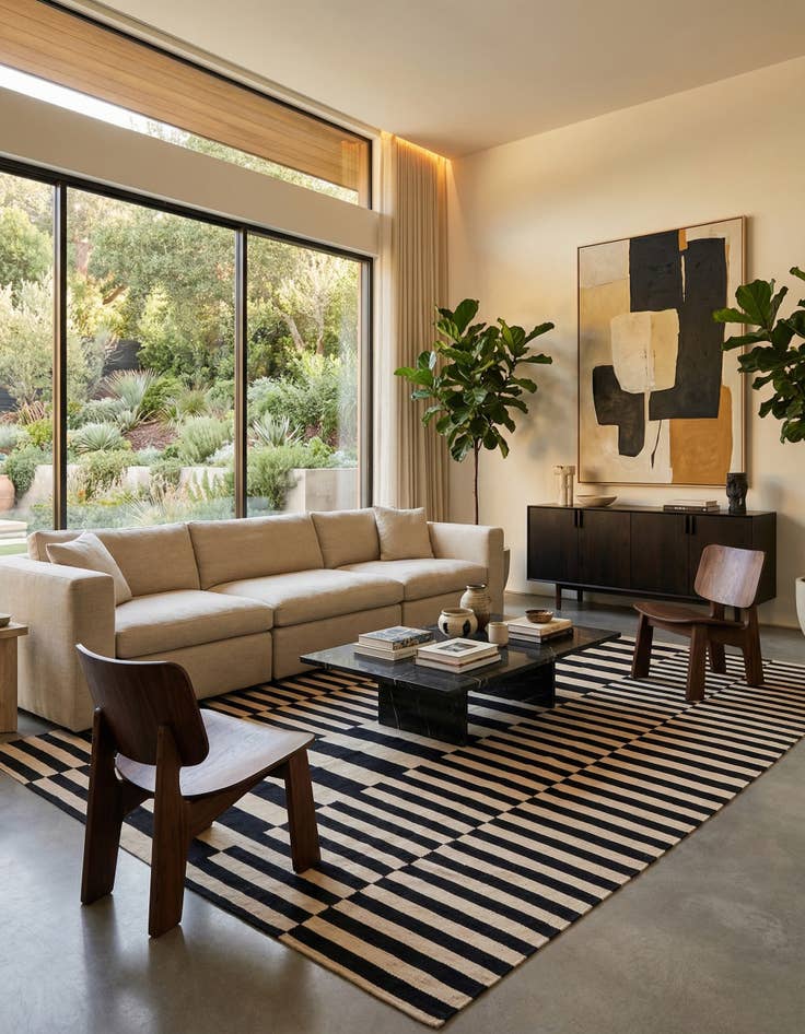 Detail image of 8' 4 x 9' 6  Hand Woven Kilim Modern Wool Rug