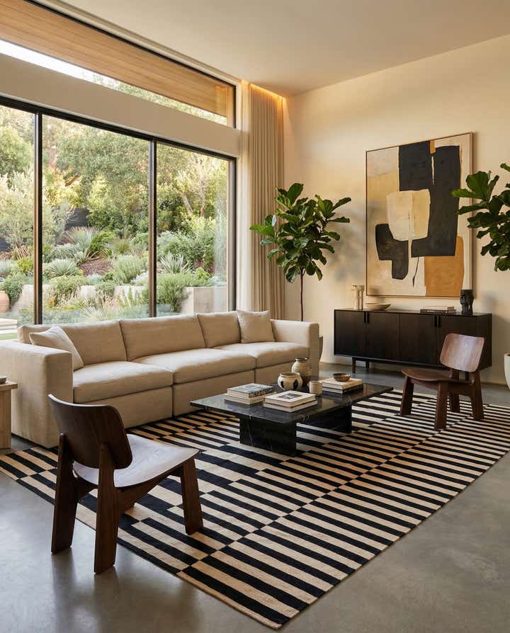 8' 4 x 9' 6 Hand Woven Kilim Modern Wool Rug