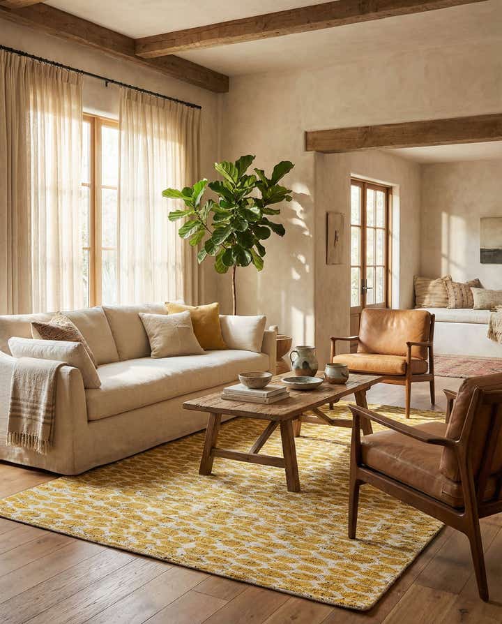 5' x 8' 1 Hand Knotted Moroccan Wool Rug